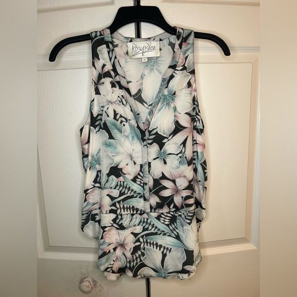 Rory Beca Silk Tropical Tank Top Sz XS Resort Wear - Picture 1 of 5
